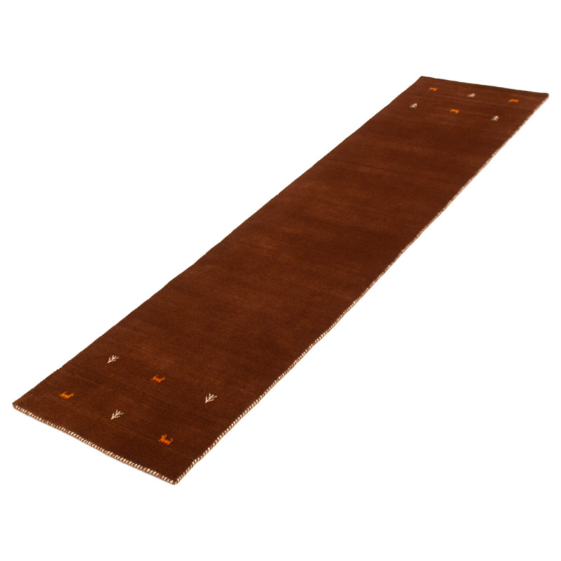 Tapis brun Kashkuli Gabbeh 2 pi 7 po x 11 pi 0 po