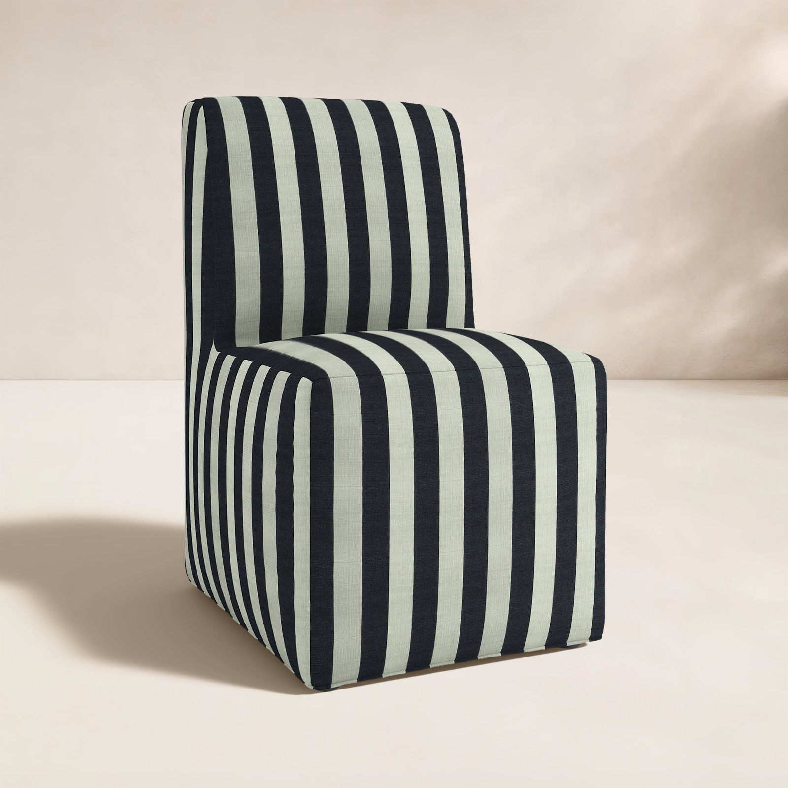 Praia Sunbrella® Patio Dining Chair, Expressive Mist Striped Sunbrella®