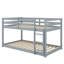 Lit superposé simple au-dessus d'un lit simple en bois d'hévéa avec échelle-2040221371