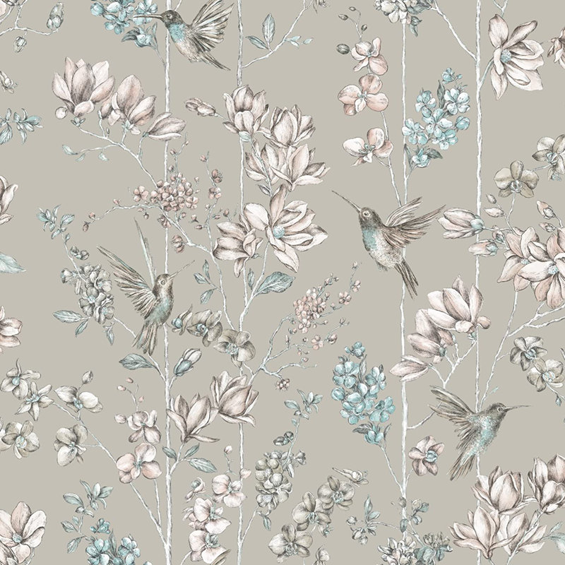 Charm Wallpaper Roll, Gilver/Apricot
