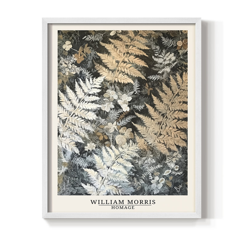 Imprimé encadré en bois massif de la série WORMIS DCCxxxx, H 21 po x l 17 po, White