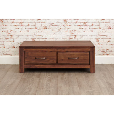Jaquelinne Solid Wood Coffee Table with Storage