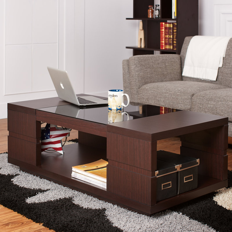 Solid Coffee Table with Storage