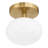 Julep 6-inch 1-light Brushed Gold Semi-Flush Mount with Opal Glass Shade-408817183