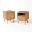 MCM Set of 2 Solid Wood Nightstand With 1 Drawer and Open Shelf-1171693140