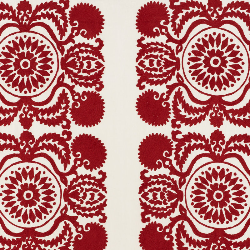 Tissu de broderie Castanet, Rouge