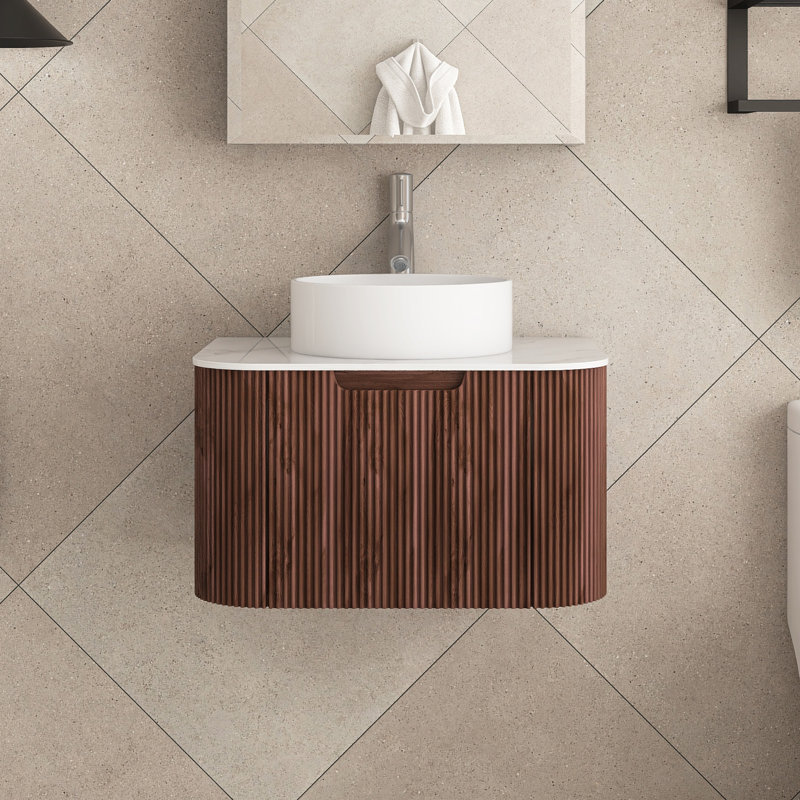 24 po Meuble-lavabo mural élégant et élégant avec tiroir