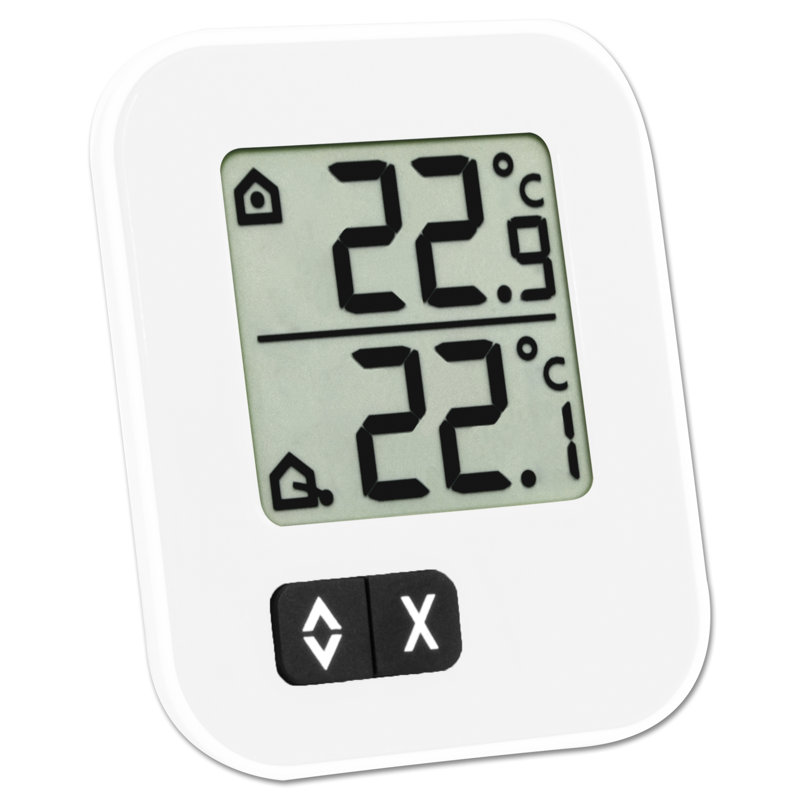 Petit thermomètre numérique intérieur et extérieur, Blanc