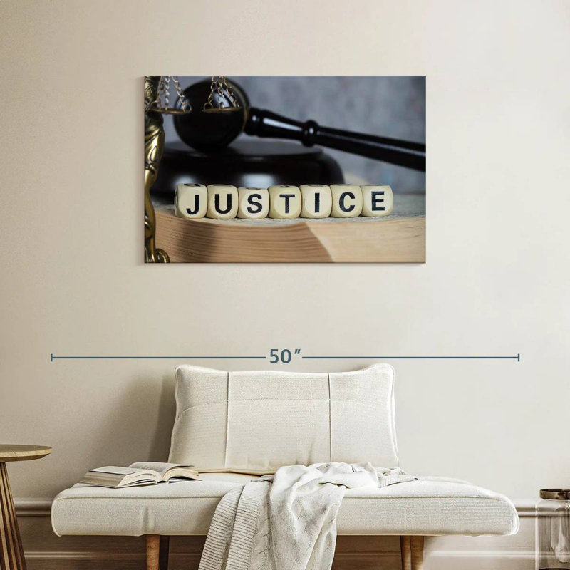 Dés de justice, H 24 po x l 36 po