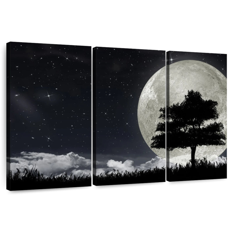 Oberle Tree In Moonlight, 36" H x 57" W