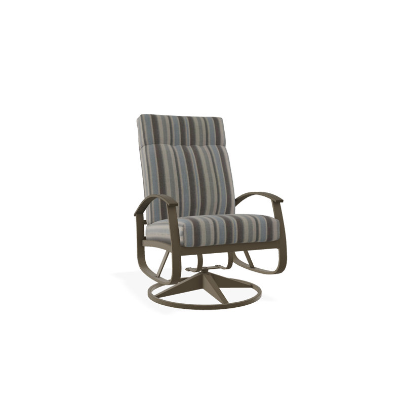 Chaise berçante pivotante réglable avec coussins Askar, Aperçu de nuage, Bois de plage P40, Bois de plage texturé