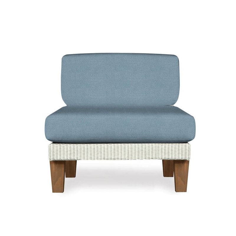 Catalina Outdoor Teak Lounge Chair, Fife Aruba, Pewter
