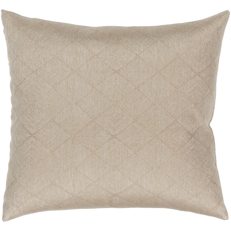 Messina Geometric Pillow Cover, 18" x 18", Tan