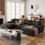 Canapé modulaire en forme de U à assise profonde en forme de U de 134 po avec repose-pieds et repose-pieds réversible de 134 po