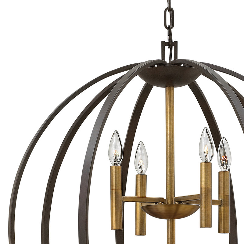 Euclid 8 - Light Candle Style Globe Chandelier