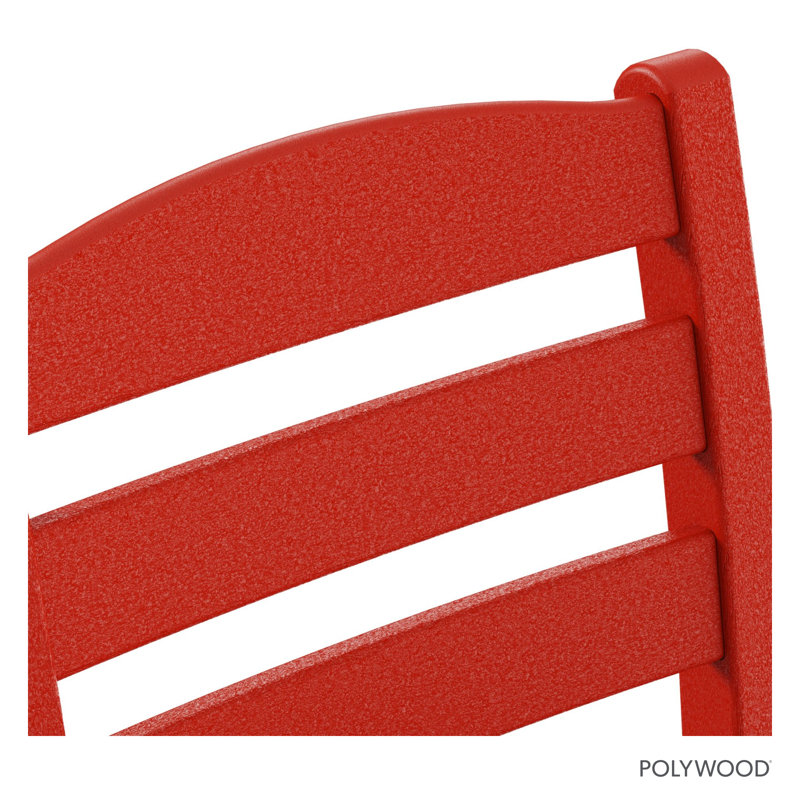Chaise d'appoint d'extérieur POLYWOOD La Casa Café, Rouge coucher de soleil