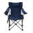 Portable Dark Blue Folding Camping Chair, Adjustable Reclining With Three Levels, Side Pockets, Cup Holder, Carry Bag, Comfortable Seating For Hiking And Barbecues