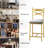 26" Counter Height Bar Stools Set of 2, Upholstered Bar Chairs with Back, Thick Cushion, Modern Kitchen Island Dining Barstools