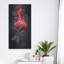 «Red Rose On Fire 3» par Rey Klimt, art mural en métal-1305943869