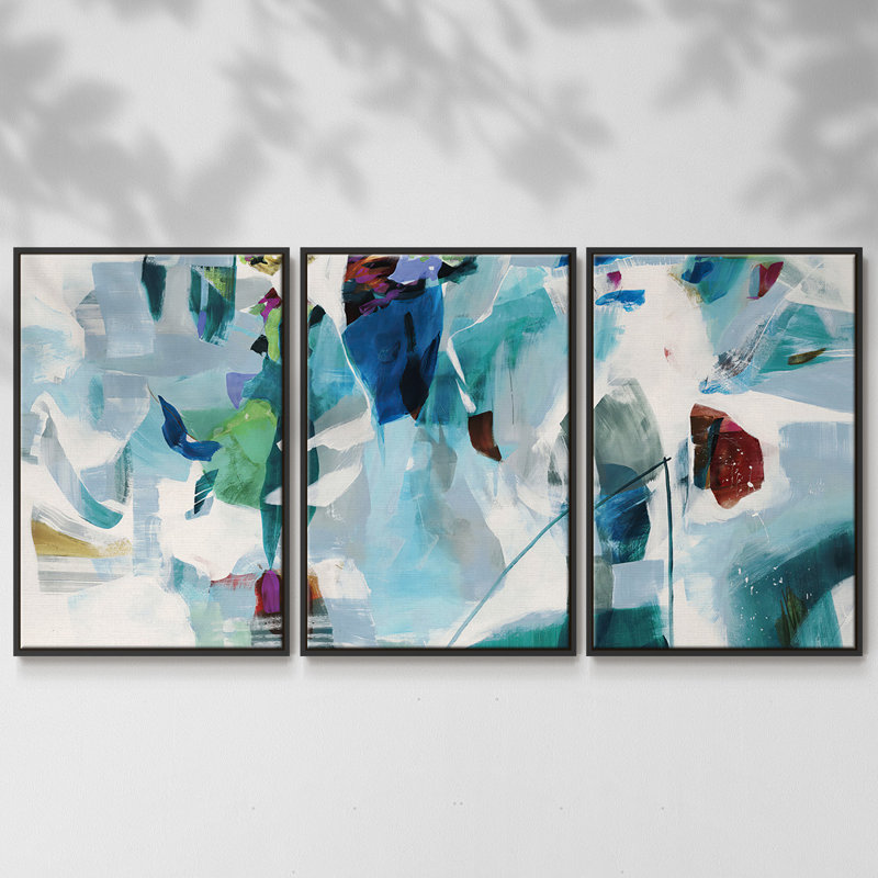The Things I Knew - Multi Piece Framed Canvas, Black Framed, 36" H x 75" W