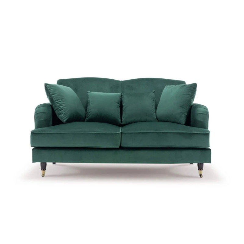 Penermon Roll Arms Sofa, Bottle Green Velvet, 2