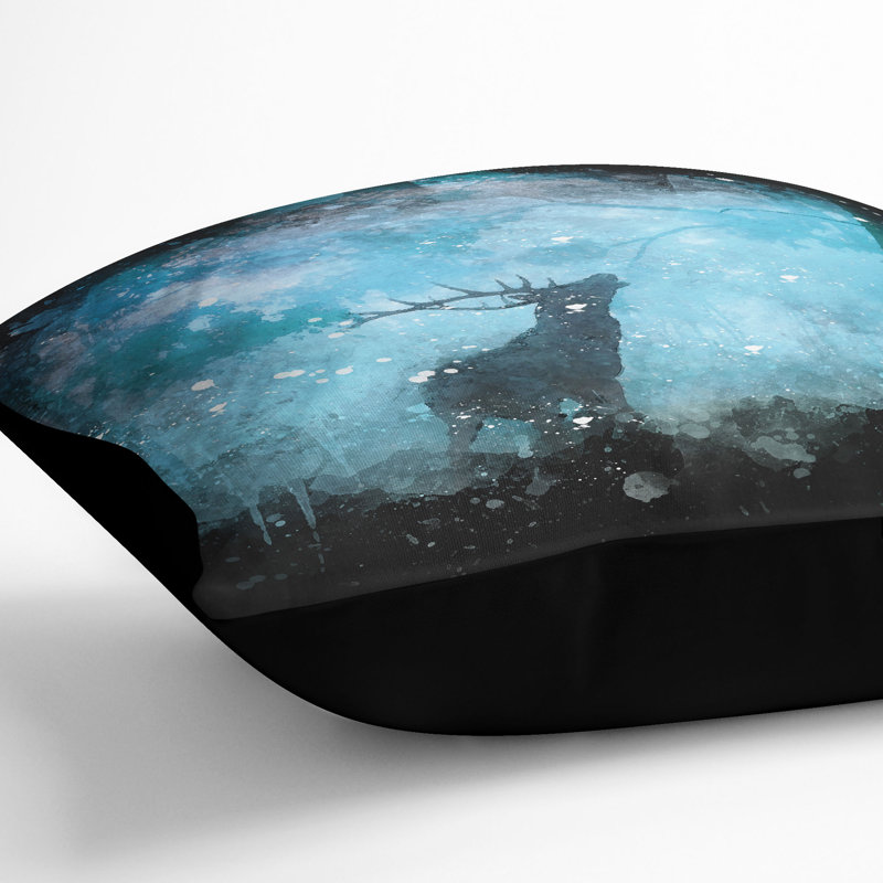 Square Throw Cushion, Black, 55cm H x 55cm W x 20cm D