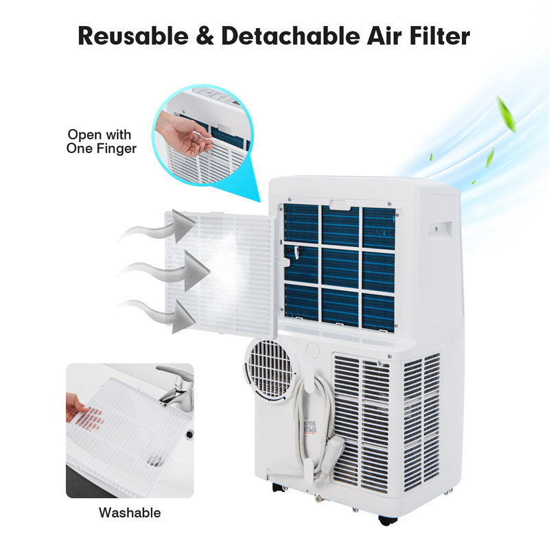 Costway 12000 BTU Wi-Fi Connected Portable Air Conditioner with Heater and Remote Included
