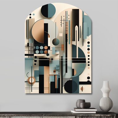 Colita - Asymmetrical Abstract Geometric Metal Wall Art, Arch Metal Wall Sculpture Print