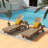 Laguna 77.6" Long Outdoor All-Weather Poly Reclining Chaise Lounge Set-87829568