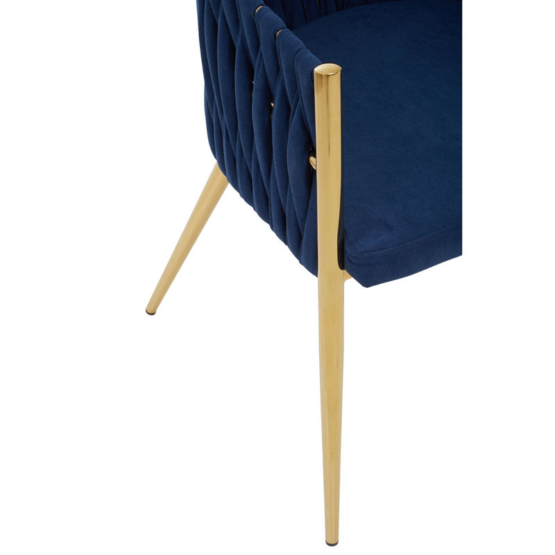 Orwigsburg 45cm H Fabric Upholstered Parsons Chair in Blue