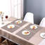 Ensemble de napperons en PVC beige résistant à la chaleur et résistant aux rayures pour la décoration de table de Noël