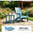 HIPS Outdoor Side Table for Adirondack Chairs, Easy Maintenance & Weather-Resistant Patio End Table with 220Lbs Load Bearing for Backyard, Pool, Patio, Porch, Garden, Lawn, Relaxing Companion-1233223615