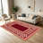 Wine Red Lattice Border carpet-easy to clean, machine-washable, soft and comfortable; suitable for door mats, kitchens, living rooms, bedrooms, corridors, and laundry areas. Easy to clean, durable carpet for home decoration.-129741803