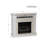 Faux Stone Electric Fire Place Mantel White-1052598458