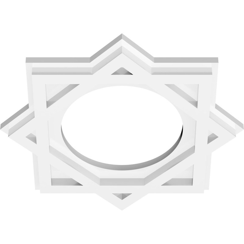 Médaillon de plafond contemporain en PVC Axel, H 1 po x l 12 po x P 12 po