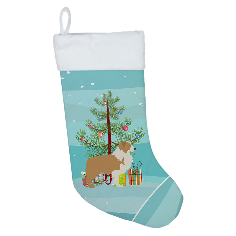 Chaussette de noël joyeux de noël, Border collie roux