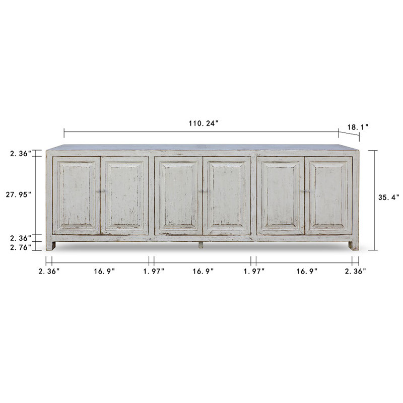 Charolet 110'' W Solid Wood Sideboard