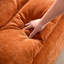 Canapé à 3 places avec dossier entièrement compressé, adapté pour le salon, la chambre à coucher, polyester, orange-469214545