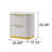 Eward Nightstand White and Gold Finish