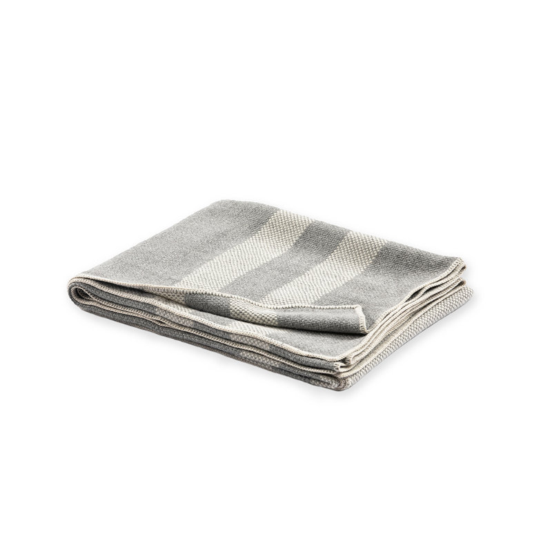 Jeté en laine Fibaca par Auskin Baby, Gris clair