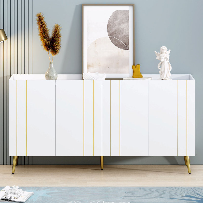 Armoire de rangement avec tablette réglable, Blanc