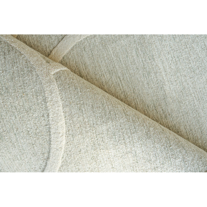 Shell Hand Tufted New Zealand Wool Green/Ivory Area Rug, 6'X9'
