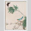 «Delicate Bird and Bamboo with Butterfly in Nature-Inspired Art», affiche rustique encadrée-104788198-104788202