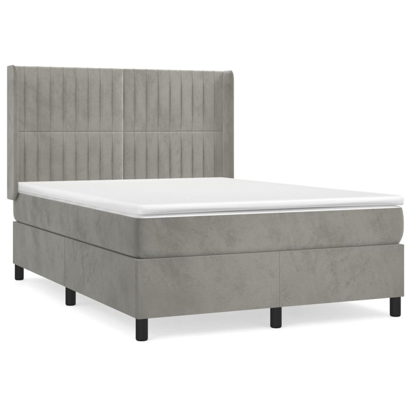 Lockmer Bed, Hellgrau, 140 x 190 cm