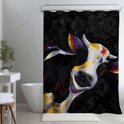 Cavinder – Polyester Shower Curtain, Dye Sublimation Print, 71" W × 74" L