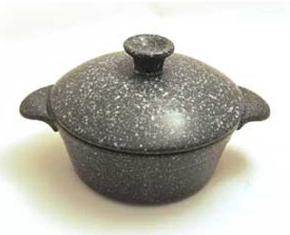 Symple Stuff Round, Anthracite Stone, 11cm H x 27cm W x 27cm D