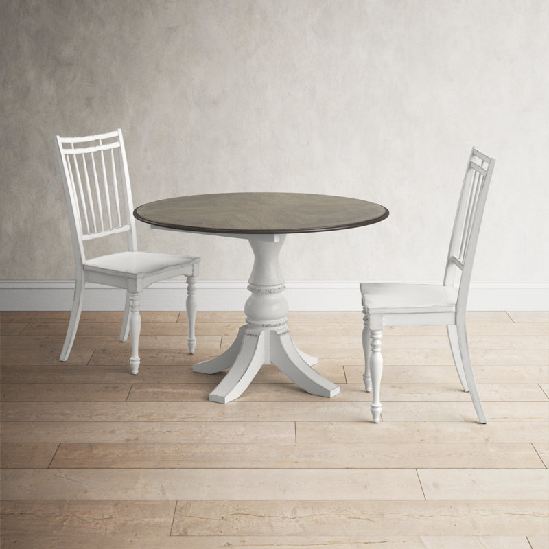 Colchester Silvestre Drop Leaf Table Set w/ Spindle Back Side Chairs, 3 Pieces: Table, 2 Chairs