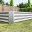 Ensemble de potager surélevé en métal - 45,67 po Profondeur de 11,47 po de hauteur, lit argenté pratique pour hauteur, construction, assemblage rapide-280840459-280840688