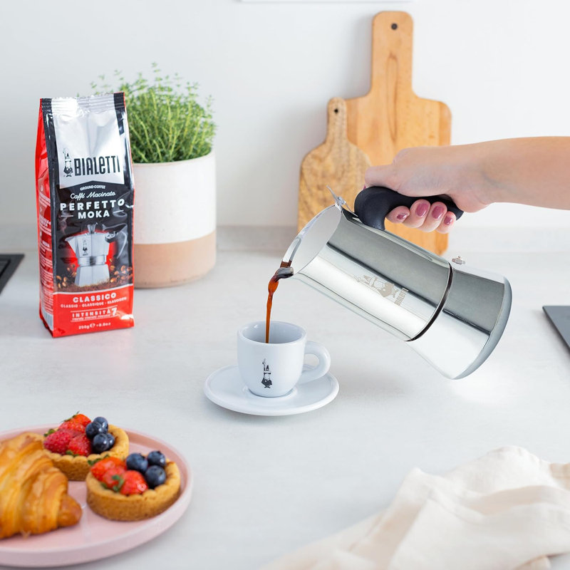 Bialetti Stainless Steel 6-Cup Stovetop Espresso Maker