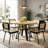 47.2" W Round Dining Table For 4-6, Kitchen Table With Rattan Storage Shelf-806290443